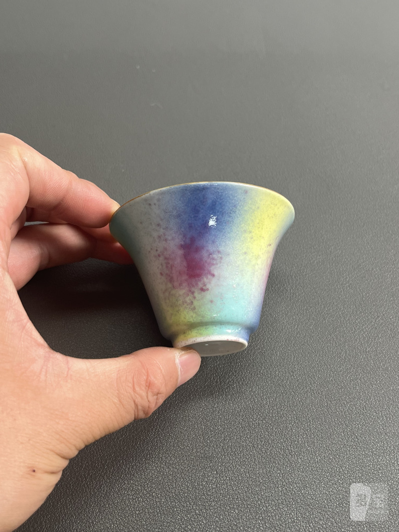清光绪  桃花洞釉小杯（一对） - 图4